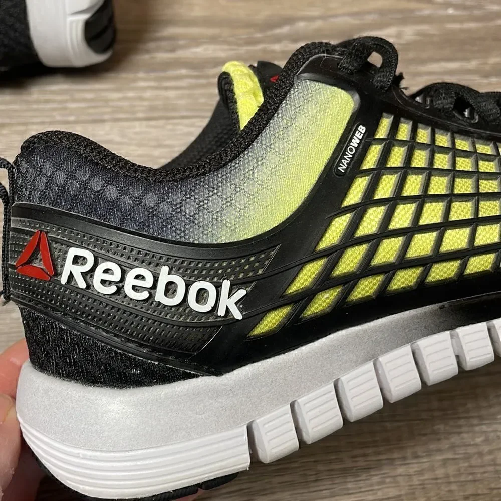 Reebok CrossFit ZQuick 2.0 Nanoweb Mens Sz 5/Womens 6.5 Black Neon Green Sneaker